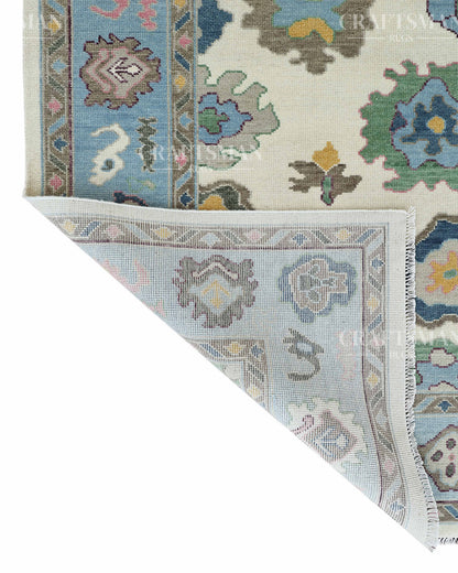8x10 feet Wool Hand-Knotted Oushak-Inspired Rug | Craftsman Rugs Exclusive