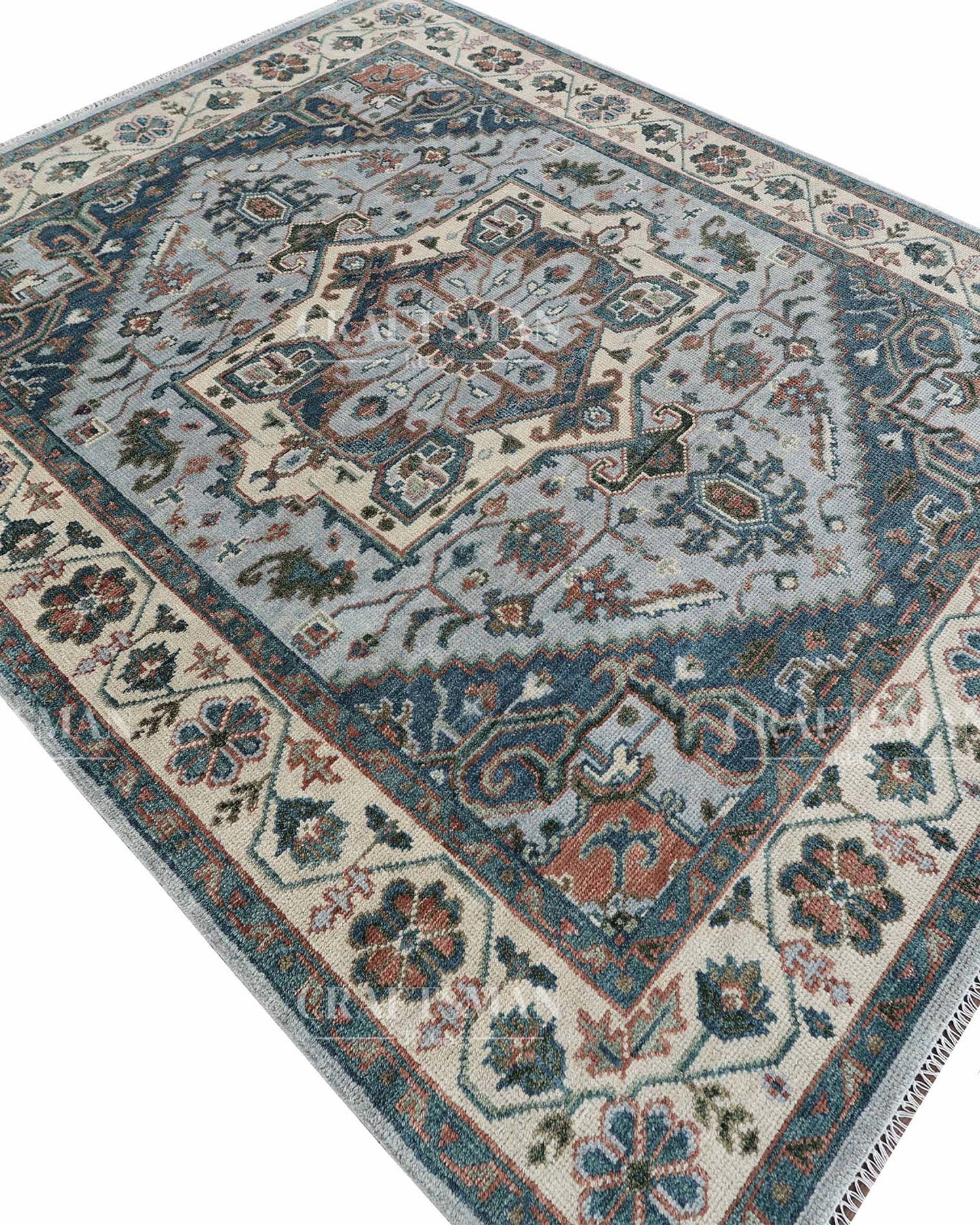 8x10 feet Wool Hand-Knotted Oushak-Inspired Rug | Craftsman Rugs Exclusive
