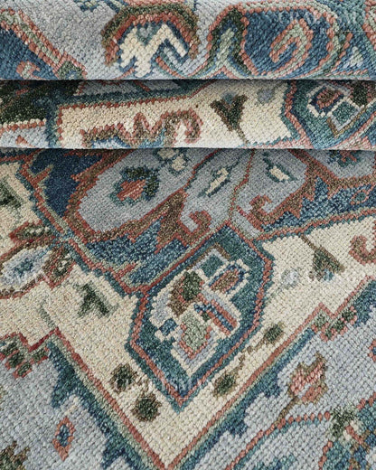 8x10 feet Wool Hand-Knotted Oushak-Inspired Rug | Craftsman Rugs Exclusive