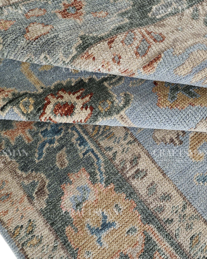 8x10 feet Wool Hand-Knotted Oushak-Inspired Rug | Craftsman Rugs Exclusive