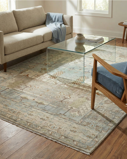 8x10 feet Wool Hand-Knotted Oushak-Inspired Rug | Craftsman Rugs Exclusive