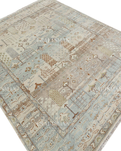 8x10 feet Wool Hand-Knotted Oushak-Inspired Rug | Craftsman Rugs Exclusive