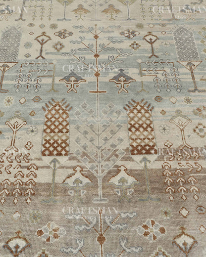 8x10 feet Wool Hand-Knotted Oushak-Inspired Rug | Craftsman Rugs Exclusive