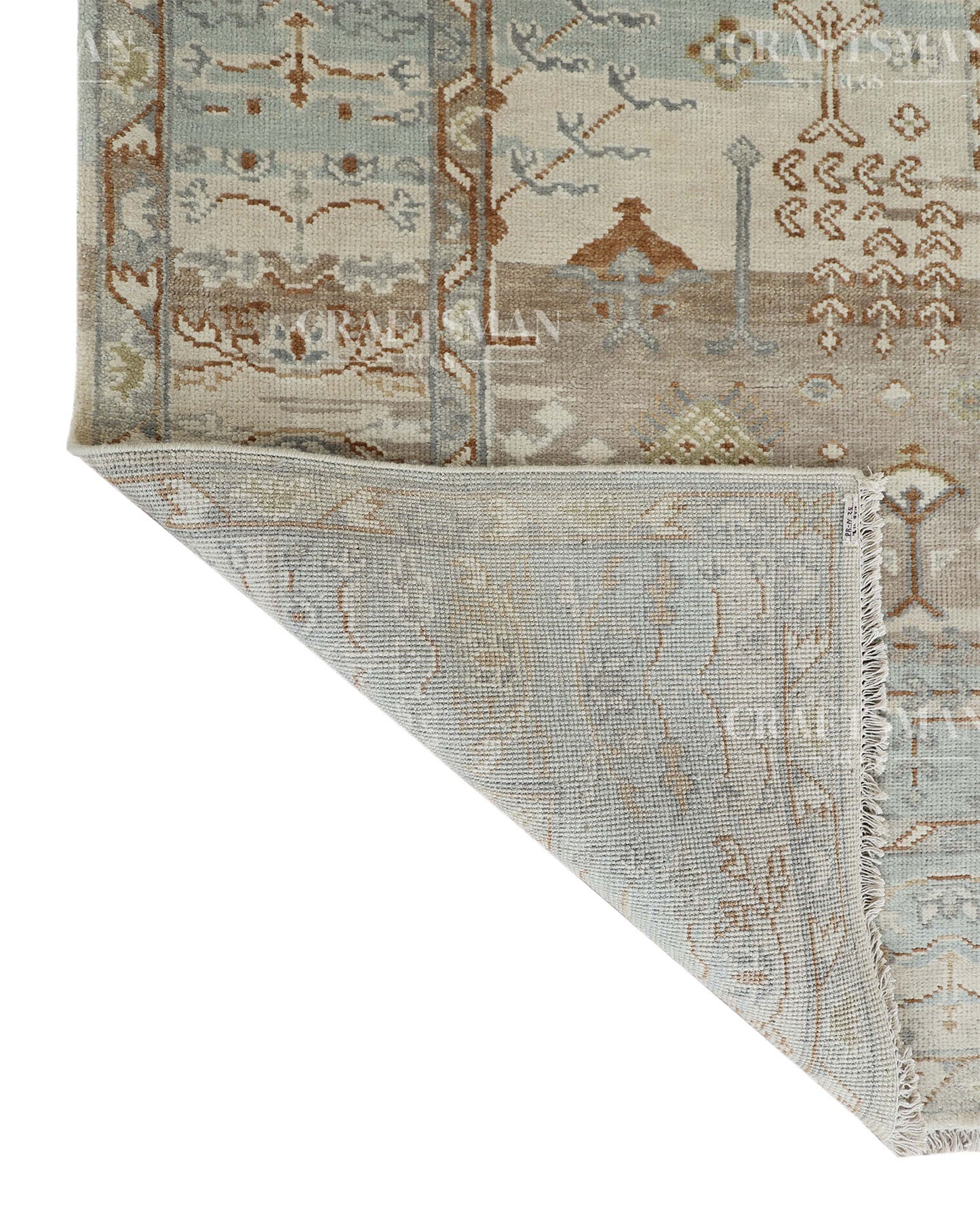 8x10 feet Wool Hand-Knotted Oushak-Inspired Rug | Craftsman Rugs Exclusive