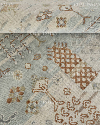 8x10 feet Wool Hand-Knotted Oushak-Inspired Rug | Craftsman Rugs Exclusive