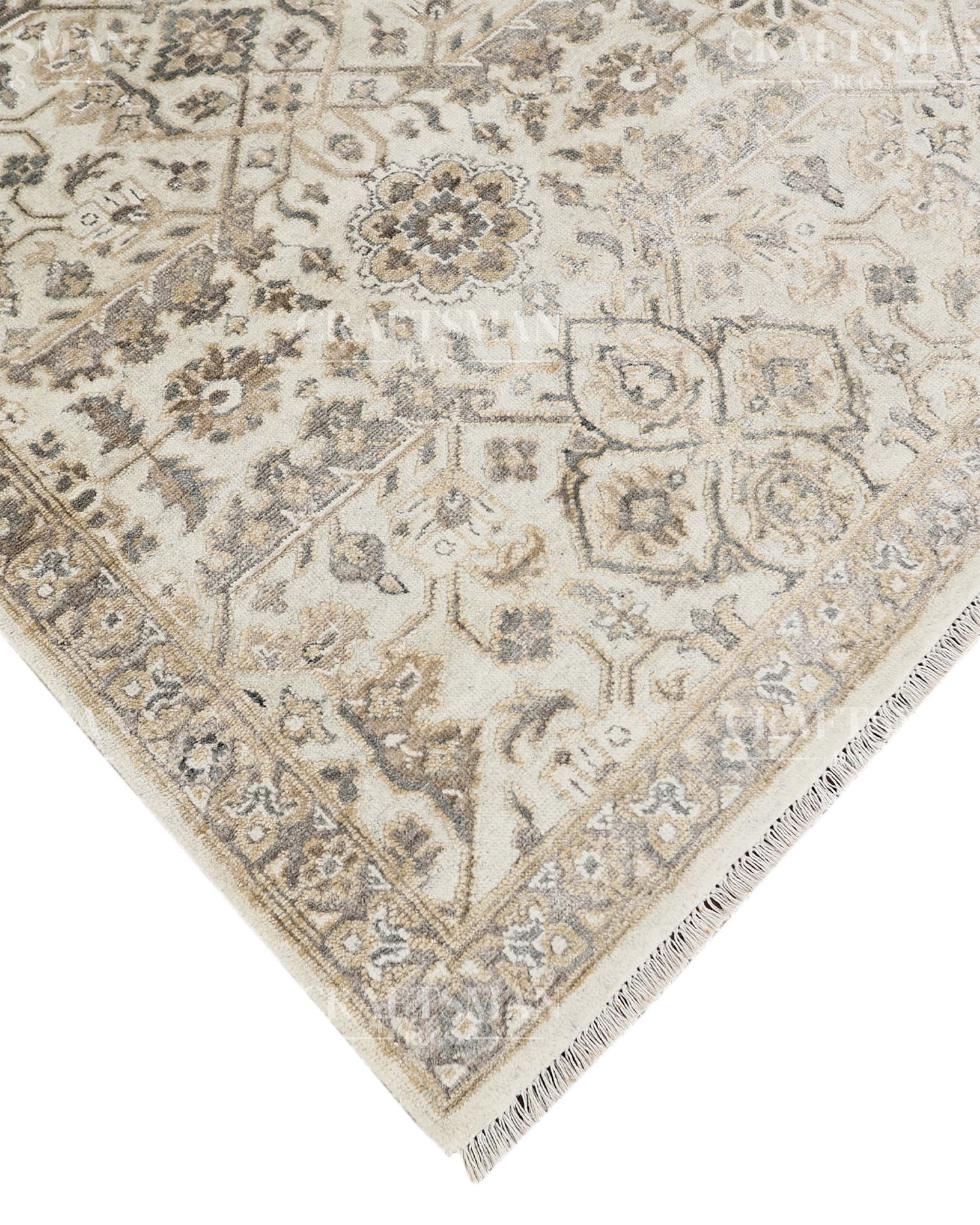 8x10 feet Vintage Hand-Knotted Wool Rug | One-of-a-Kind | Craftsman Rugs