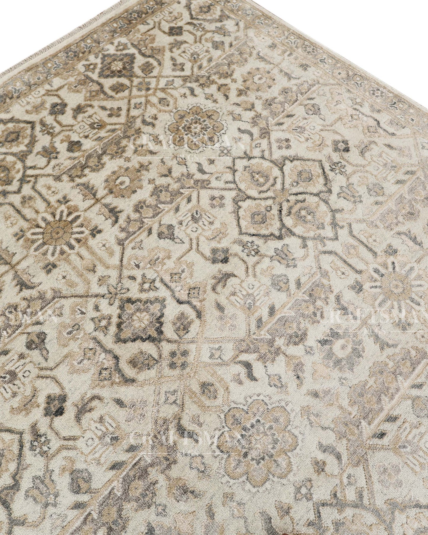 8x10 feet Vintage Hand-Knotted Wool Rug | One-of-a-Kind | Craftsman Rugs