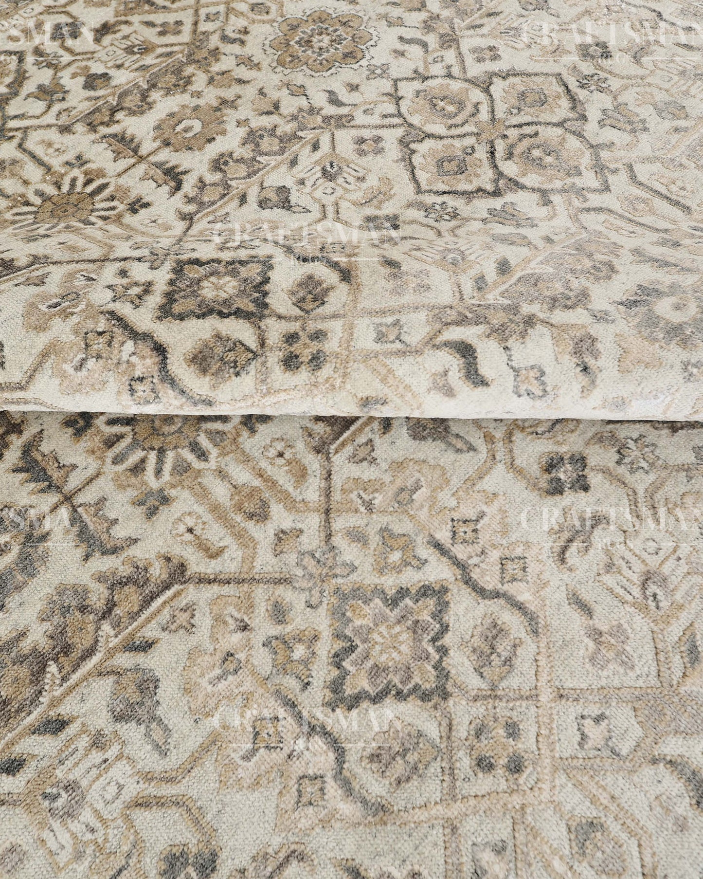 8x10 feet Vintage Hand-Knotted Wool Rug | One-of-a-Kind | Craftsman Rugs