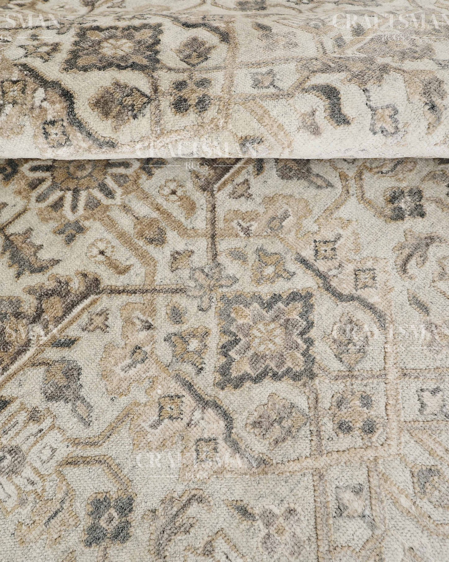 8x10 feet Vintage Hand-Knotted Wool Rug | One-of-a-Kind | Craftsman Rugs