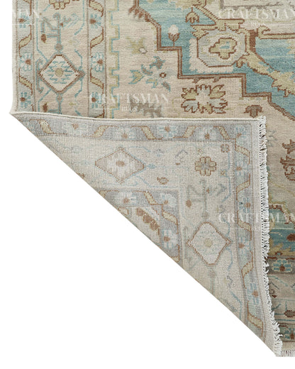 8x10 feet Wool Hand-Knotted Oushak-Inspired Rug | Craftsman Rugs Exclusive
