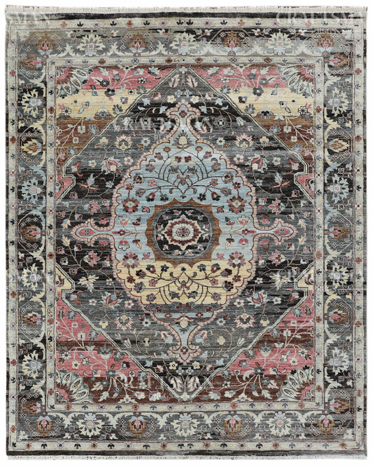8x10 feet Vintage Hand-Knotted Wool Rug | One-of-a-Kind | Craftsman Rugs