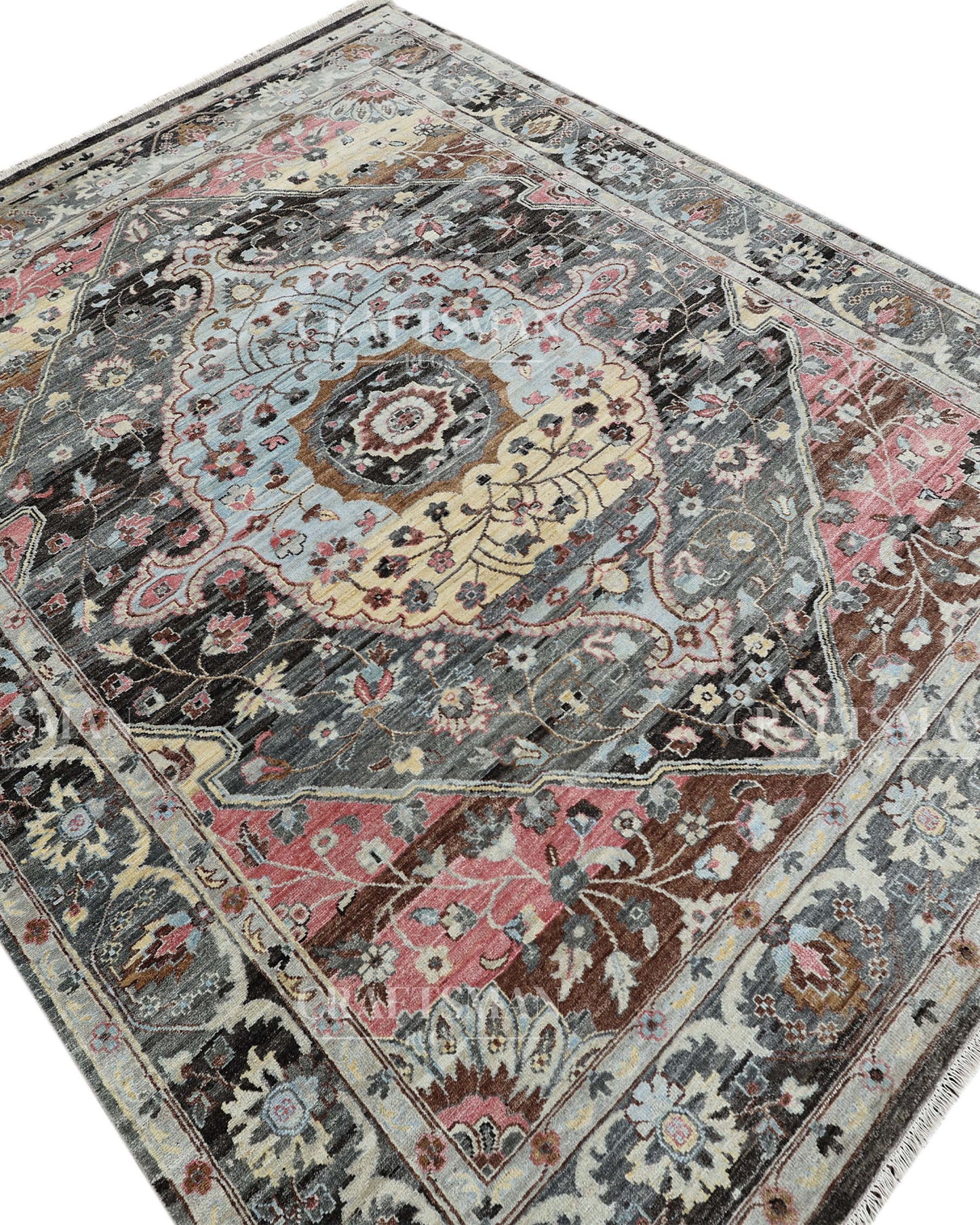 8x10 feet Vintage Hand-Knotted Wool Rug | One-of-a-Kind | Craftsman Rugs