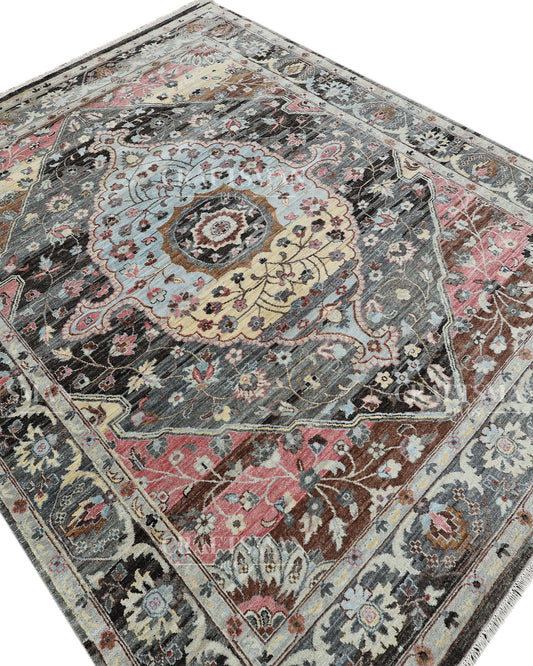 8x10 feet Vintage Hand-Knotted Wool Rug | One-of-a-Kind | Craftsman Rugs