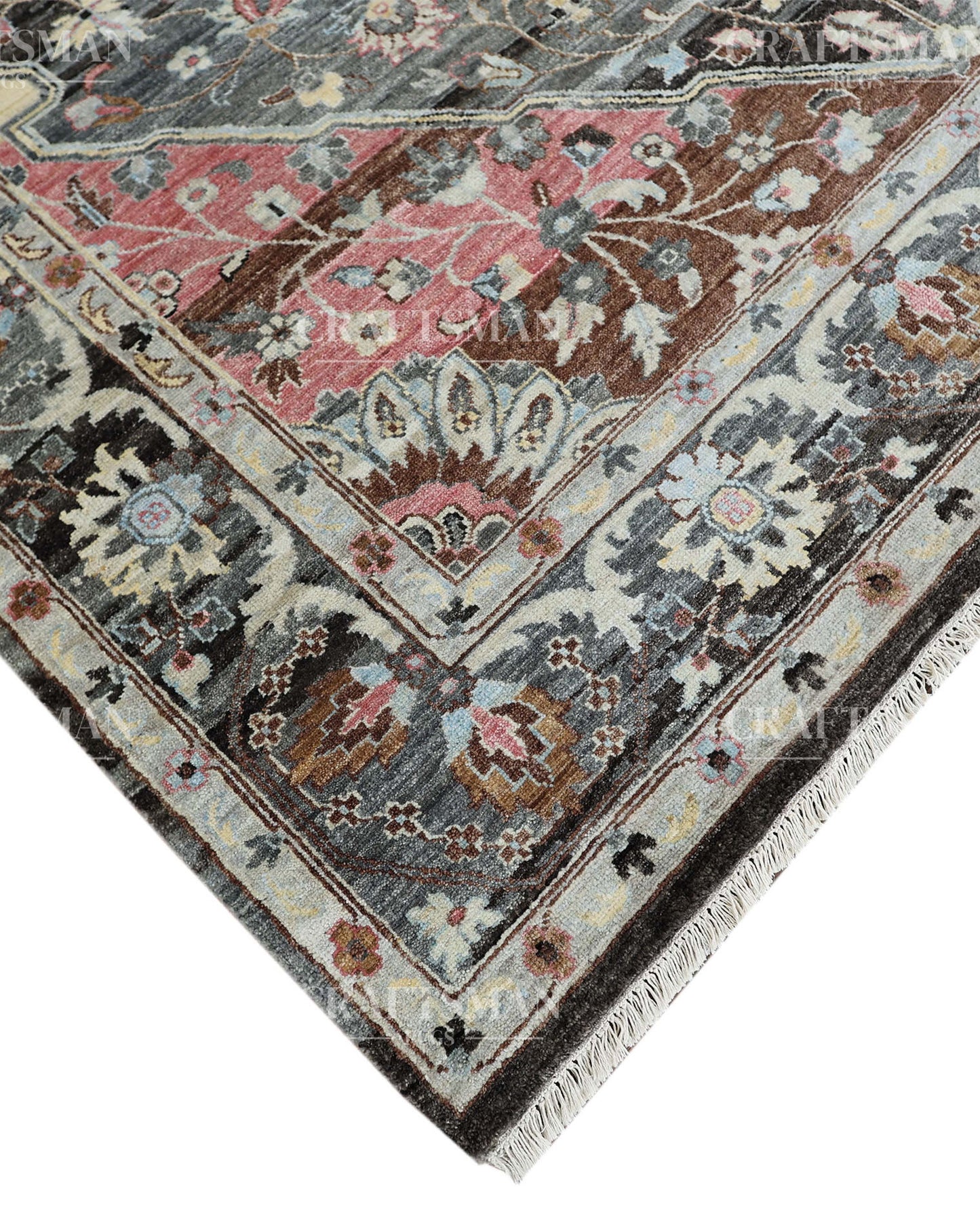 8x10 feet Vintage Hand-Knotted Wool Rug | One-of-a-Kind | Craftsman Rugs