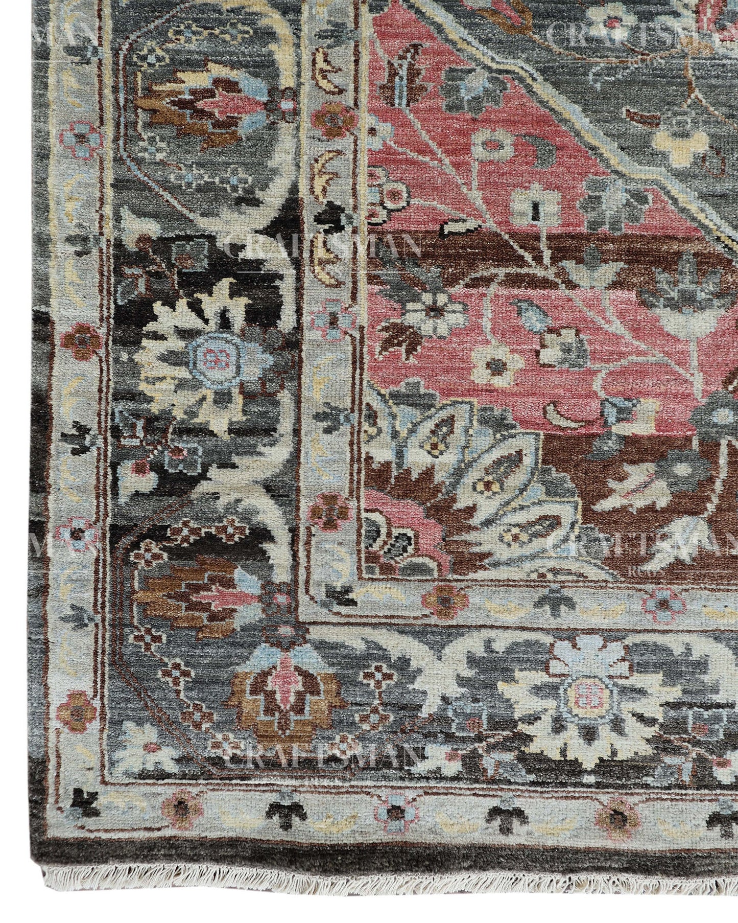 8x10 feet Vintage Hand-Knotted Wool Rug | One-of-a-Kind | Craftsman Rugs