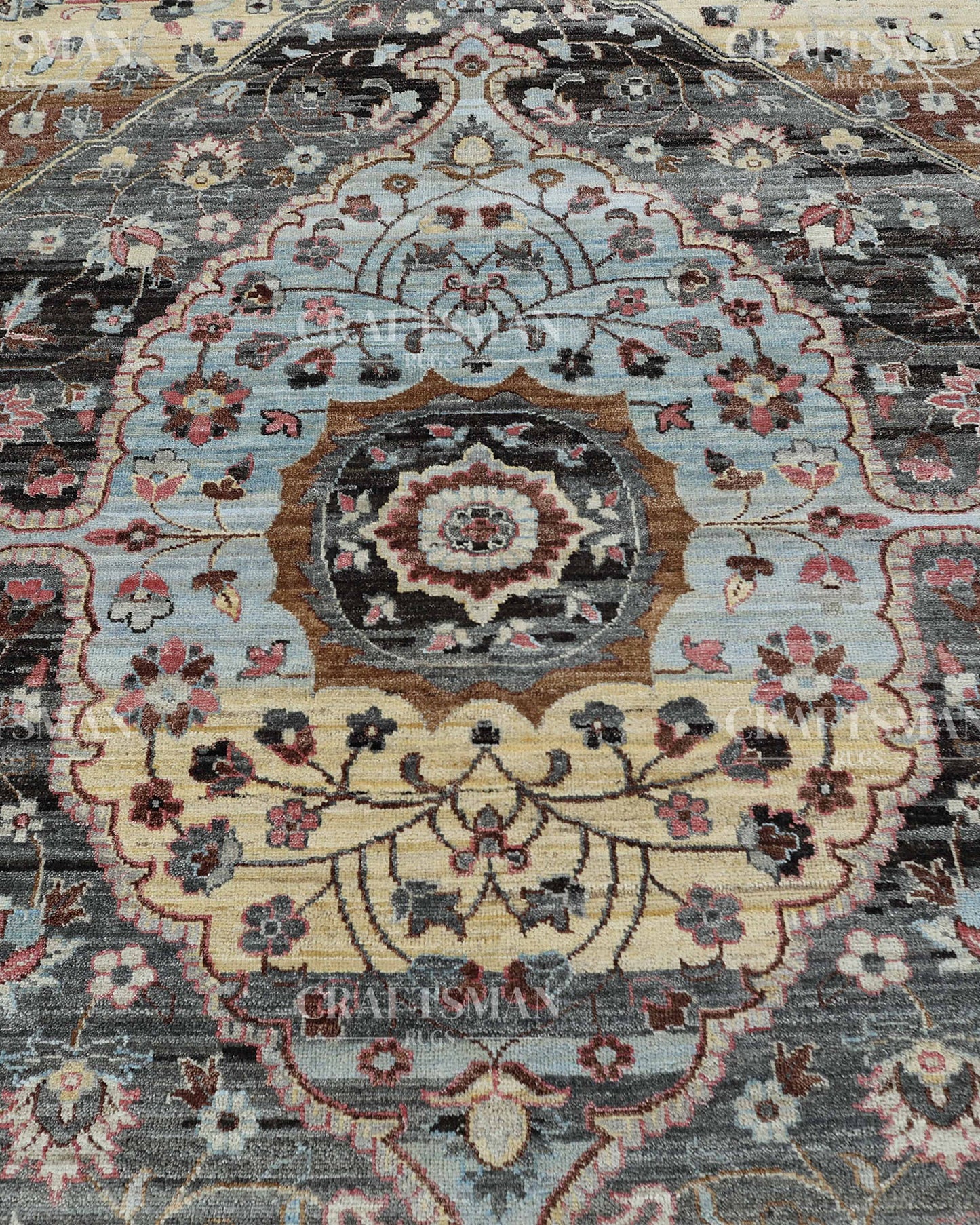 8x10 feet Vintage Hand-Knotted Wool Rug | One-of-a-Kind | Craftsman Rugs