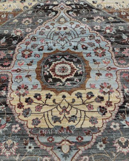 8x10 feet Vintage Hand-Knotted Wool Rug | One-of-a-Kind | Craftsman Rugs