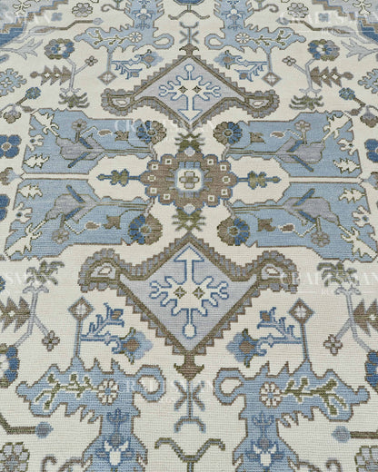 8x10 feet Wool Hand-Knotted Oushak-Inspired Rug | Craftsman Rugs Exclusive