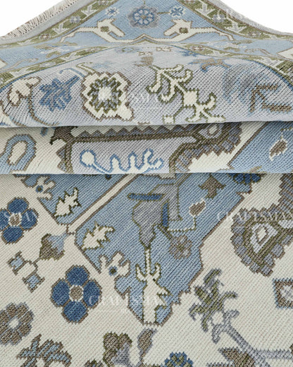 8x10 feet Wool Hand-Knotted Oushak-Inspired Rug | Craftsman Rugs Exclusive