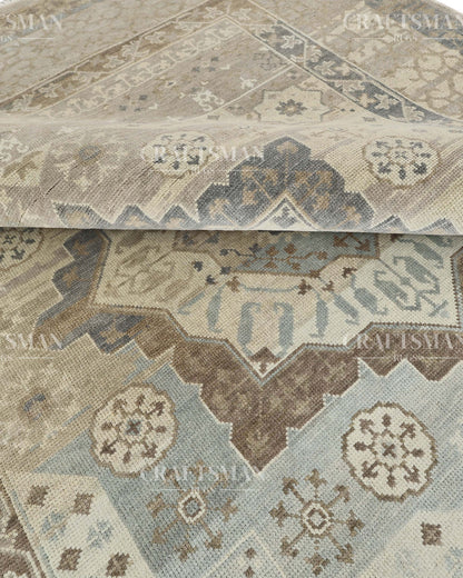 8x10 feet Wool Hand-Knotted Oushak-Inspired Rug | Craftsman Rugs Exclusive