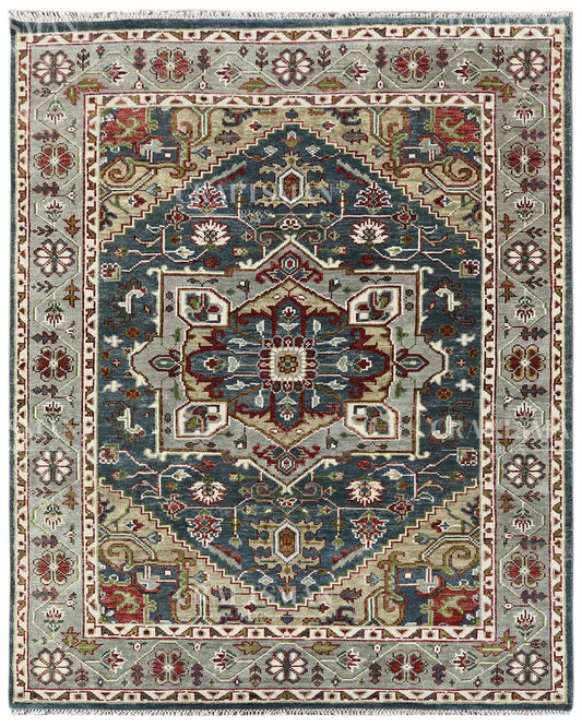 8x10 feet Wool Hand-Knotted Oushak-Inspired Rug | Craftsman Rugs Exclusive