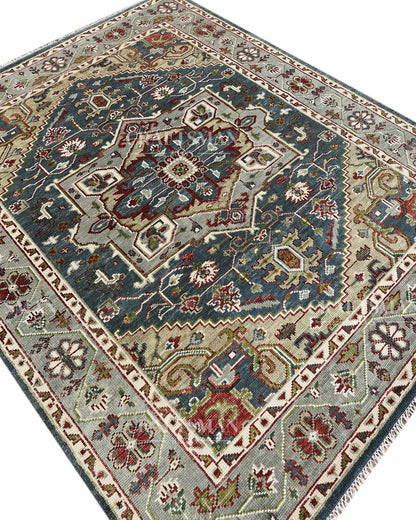 8x10 feet Wool Hand-Knotted Oushak-Inspired Rug | Craftsman Rugs Exclusive