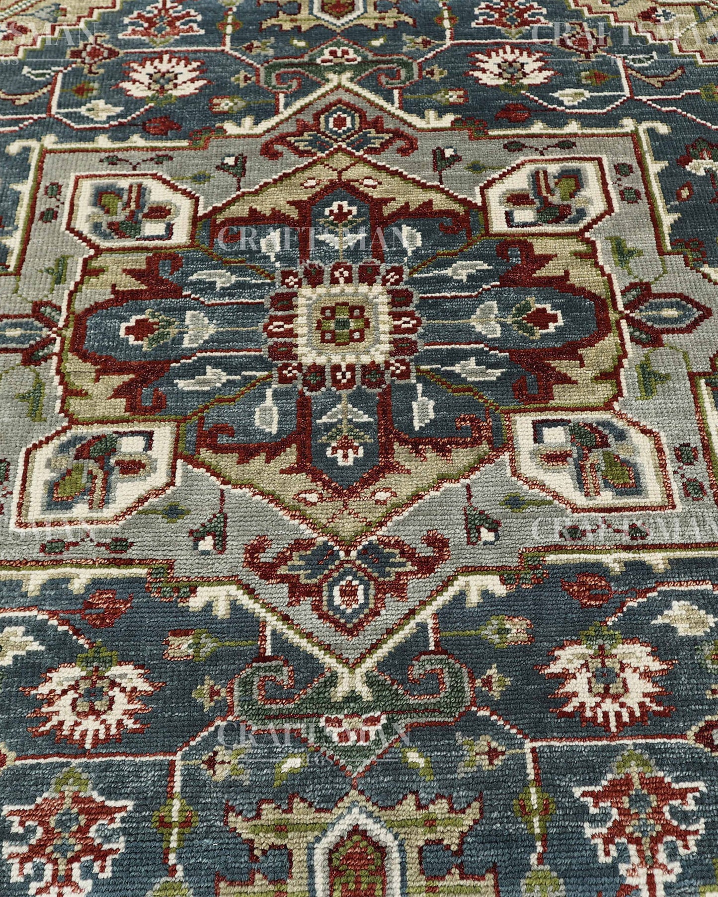 8x10 feet Wool Hand-Knotted Oushak-Inspired Rug | Craftsman Rugs Exclusive