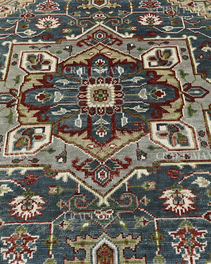 8x10 feet Wool Hand-Knotted Oushak-Inspired Rug | Craftsman Rugs Exclusive