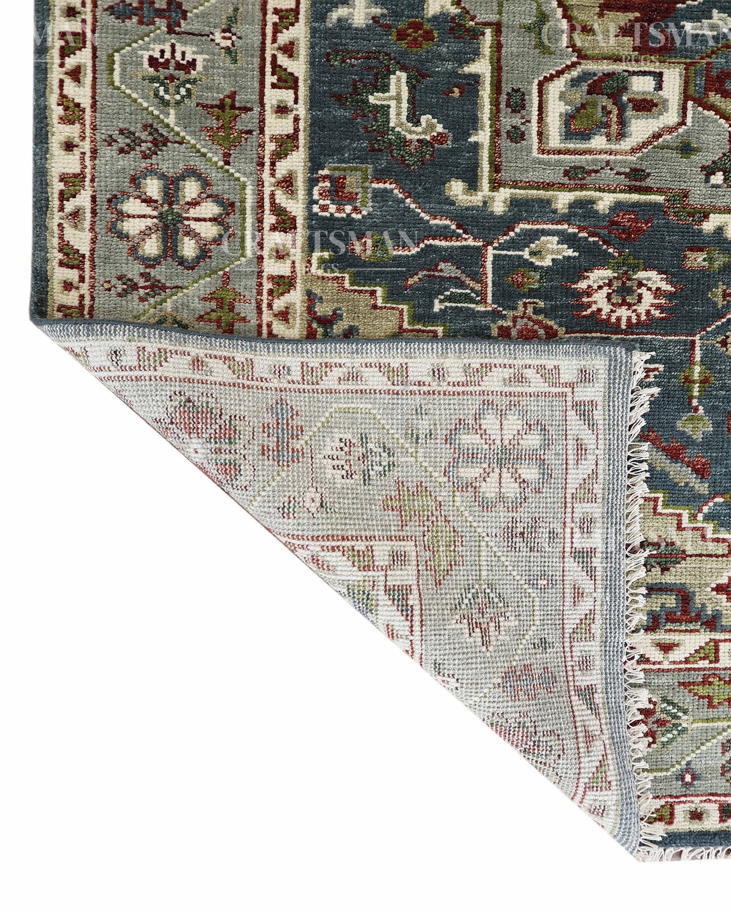 8x10 feet Wool Hand-Knotted Oushak-Inspired Rug | Craftsman Rugs Exclusive