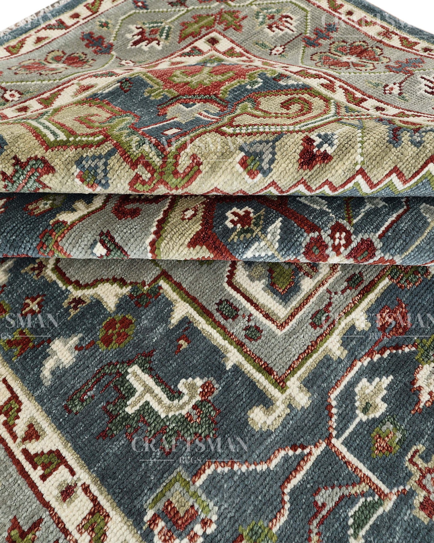 8x10 feet Wool Hand-Knotted Oushak-Inspired Rug | Craftsman Rugs Exclusive