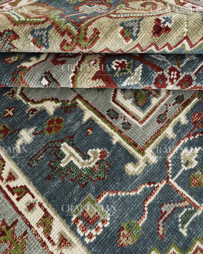 8x10 feet Wool Hand-Knotted Oushak-Inspired Rug | Craftsman Rugs Exclusive