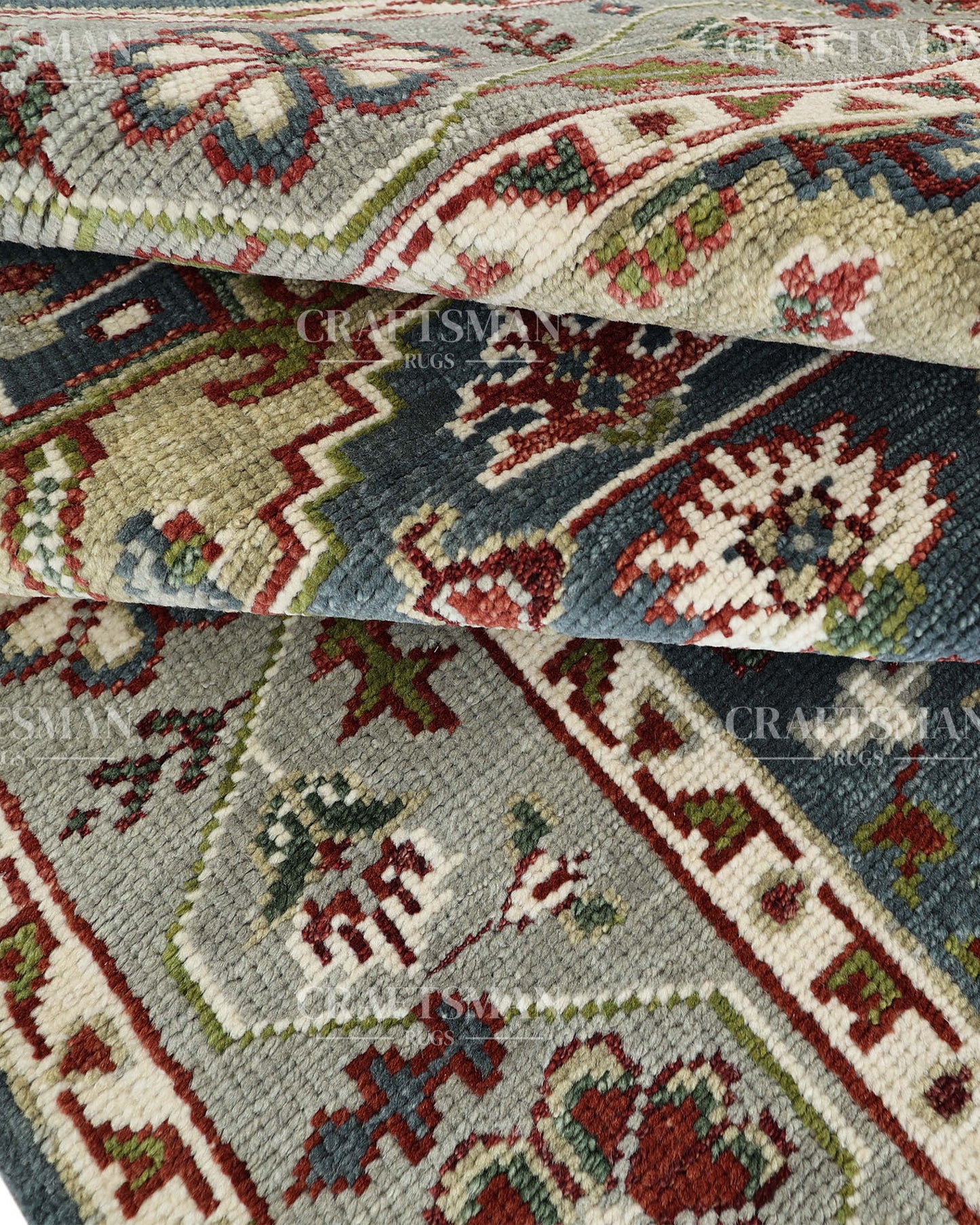 8x10 feet Wool Hand-Knotted Oushak-Inspired Rug | Craftsman Rugs Exclusive