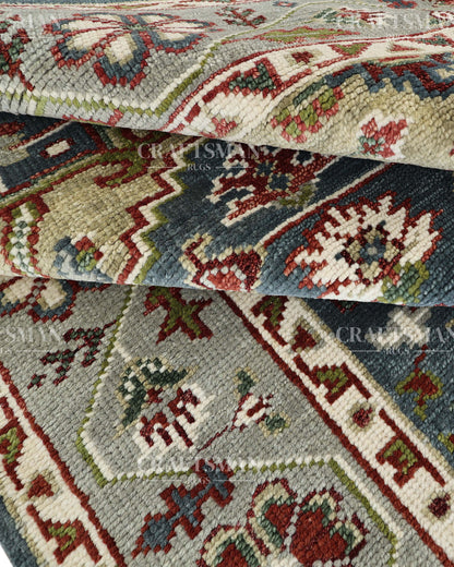 8x10 feet Wool Hand-Knotted Oushak-Inspired Rug | Craftsman Rugs Exclusive