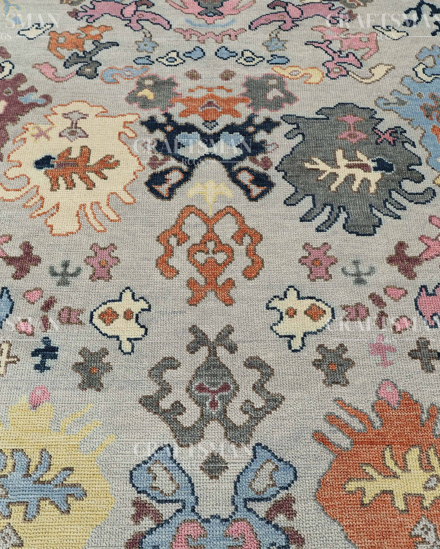 8x10 feet Wool Hand-Knotted Oushak-Inspired Rug | Craftsman Rugs Exclusive