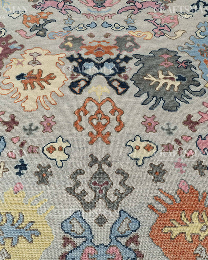 8x10 feet Wool Hand-Knotted Oushak-Inspired Rug | Craftsman Rugs Exclusive
