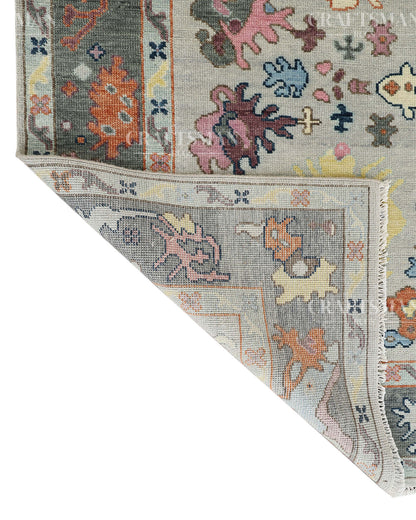 8x10 feet Wool Hand-Knotted Oushak-Inspired Rug | Craftsman Rugs Exclusive