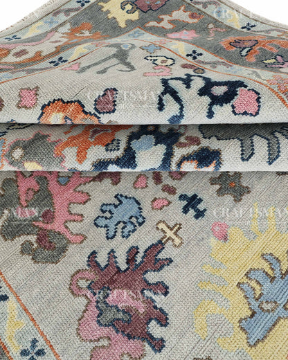 8x10 feet Wool Hand-Knotted Oushak-Inspired Rug | Craftsman Rugs Exclusive