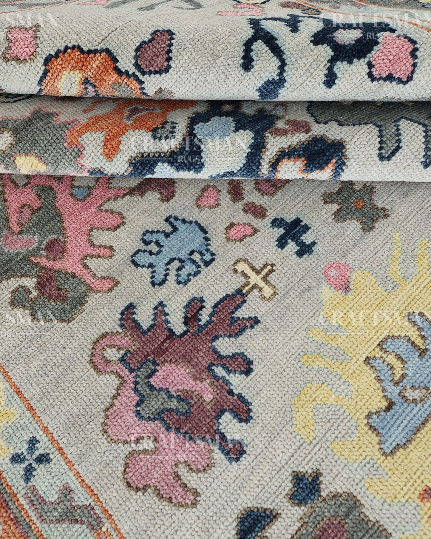 8x10 feet Wool Hand-Knotted Oushak-Inspired Rug | Craftsman Rugs Exclusive