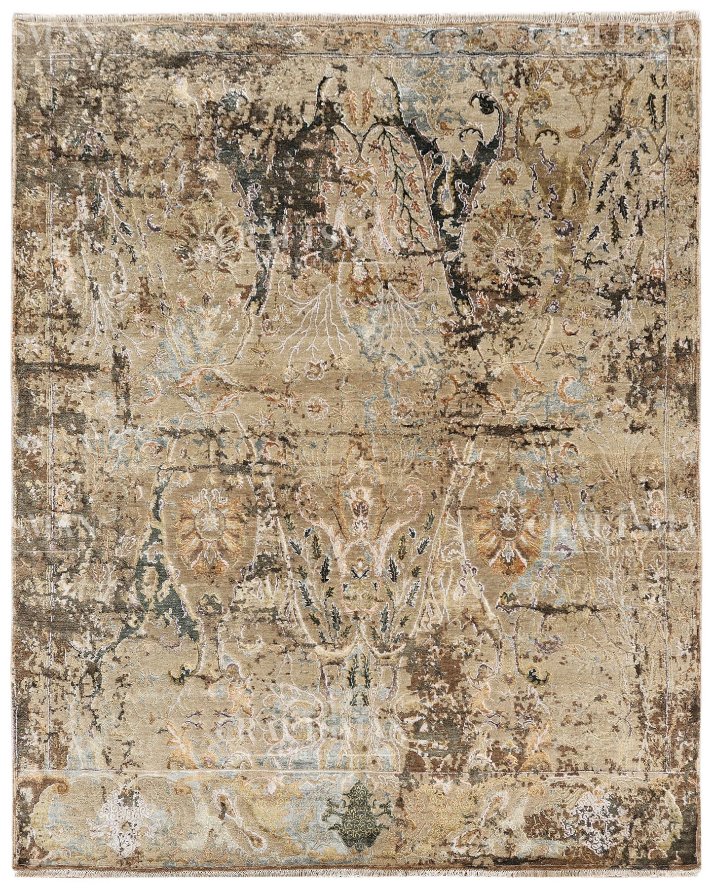 8x10 feet Vintage Hand-Knotted Wool Rug | One-of-a-Kind | Craftsman Rugs