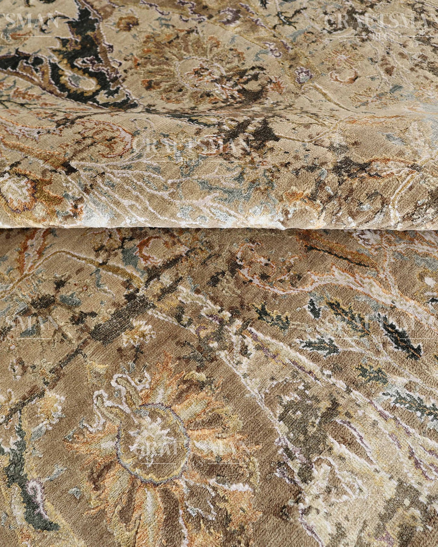 8x10 feet Vintage Hand-Knotted Wool Rug | One-of-a-Kind | Craftsman Rugs