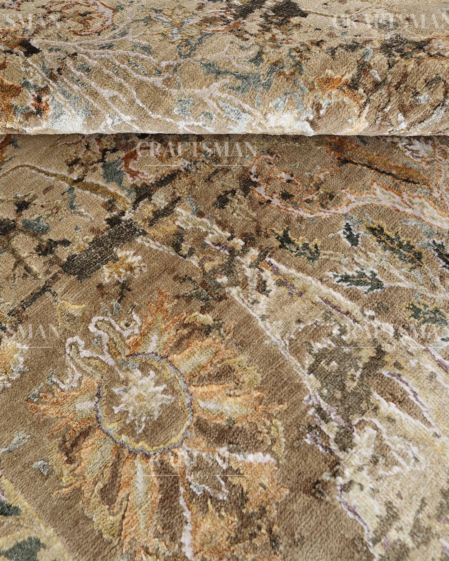 8x10 feet Vintage Hand-Knotted Wool Rug | One-of-a-Kind | Craftsman Rugs