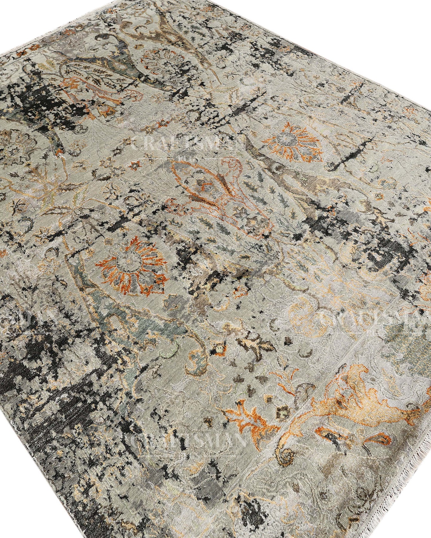 8x10 feet Vintage Hand-Knotted Wool Rug | One-of-a-Kind | Craftsman Rugs