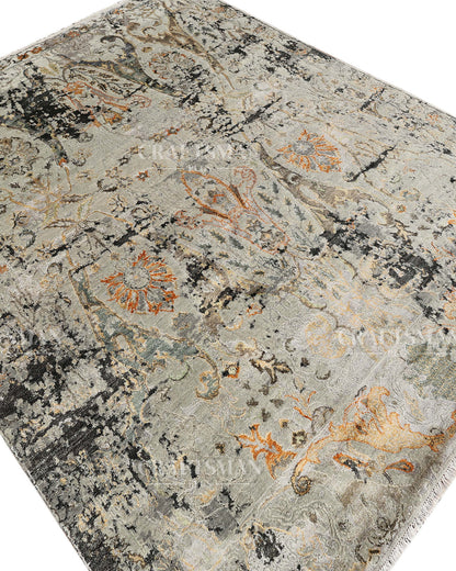 8x10 feet Vintage Hand-Knotted Wool Rug | One-of-a-Kind | Craftsman Rugs