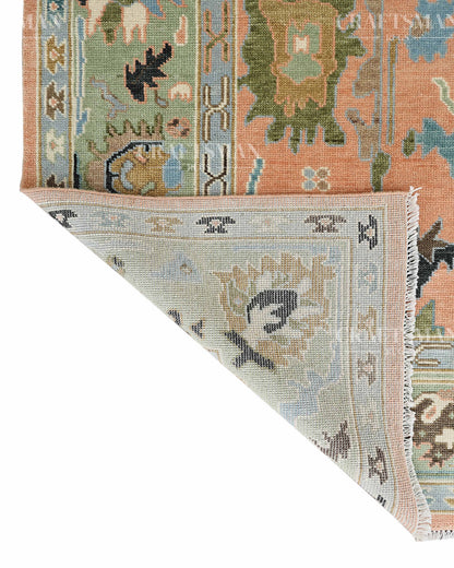 8x10 feet Wool Hand-Knotted Oushak-Inspired Rug | Craftsman Rugs Exclusive