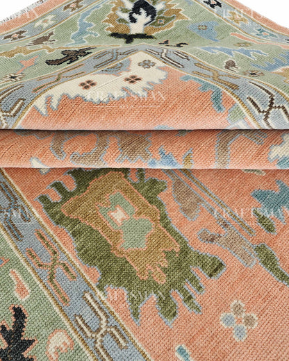8x10 feet Wool Hand-Knotted Oushak-Inspired Rug | Craftsman Rugs Exclusive