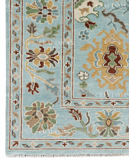 8x10 feet Wool Hand-Knotted Oushak-Inspired Rug | Craftsman Rugs Exclusive