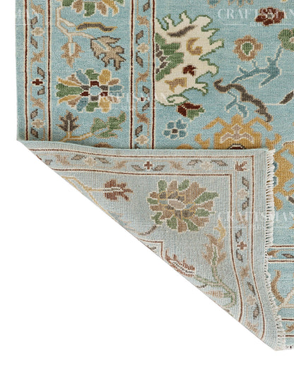 8x10 feet Wool Hand-Knotted Oushak-Inspired Rug | Craftsman Rugs Exclusive