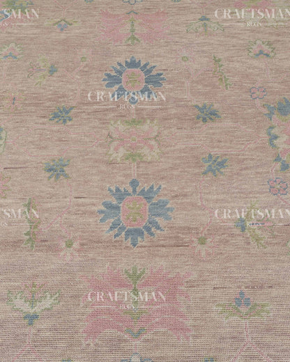 8x10 feet Wool Hand-Knotted Oushak-Inspired Rug | Craftsman Rugs Exclusive