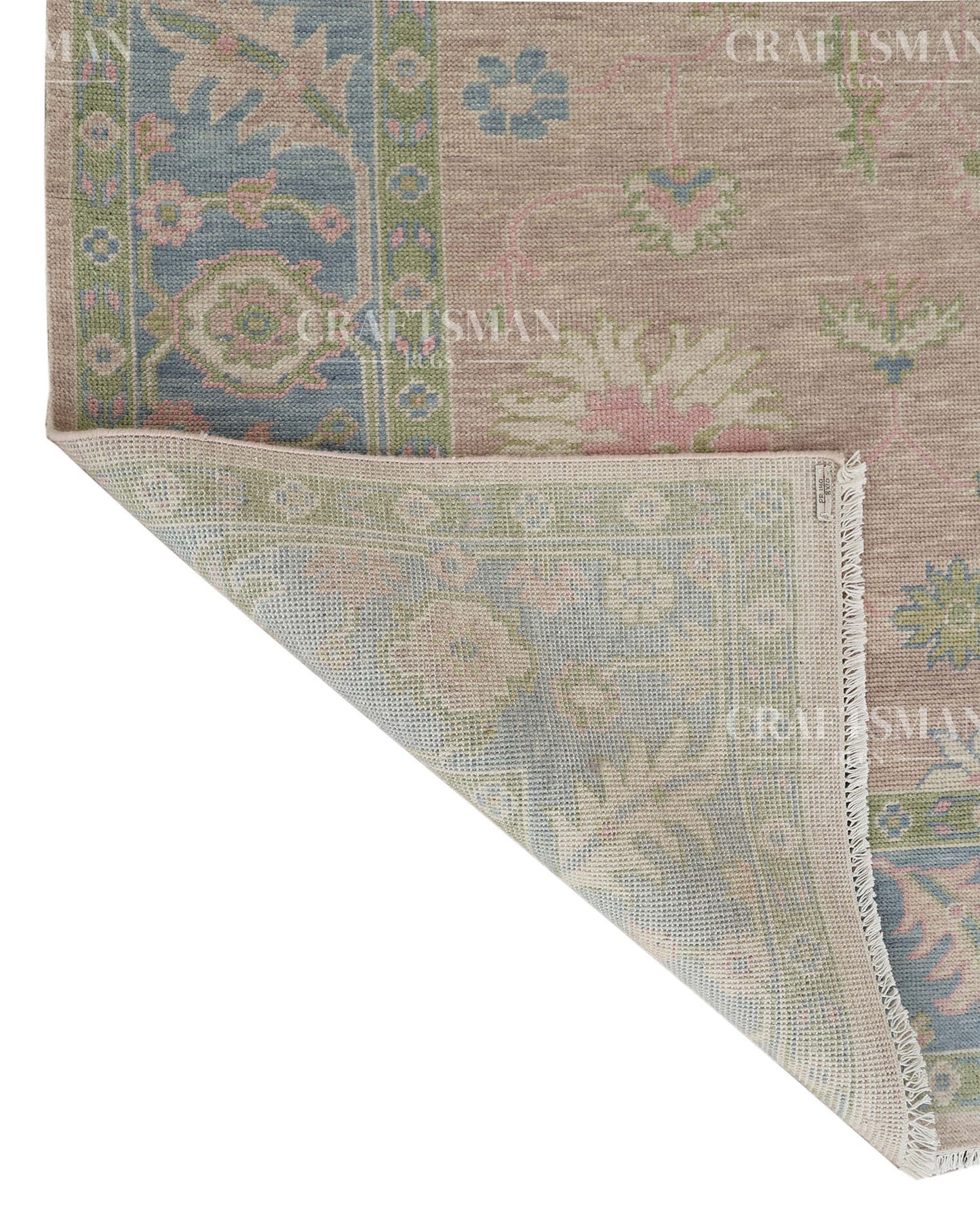 8x10 feet Wool Hand-Knotted Oushak-Inspired Rug | Craftsman Rugs Exclusive