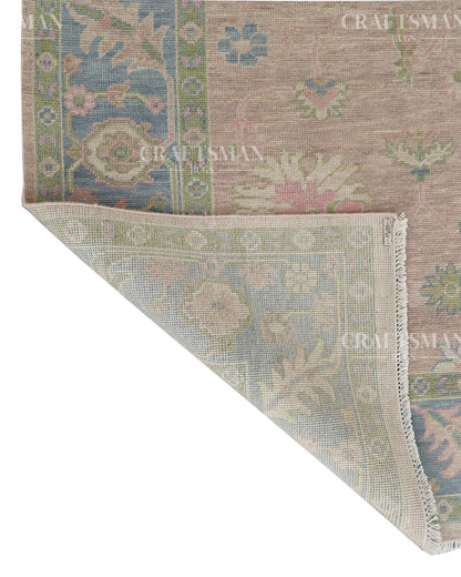 8x10 feet Wool Hand-Knotted Oushak-Inspired Rug | Craftsman Rugs Exclusive